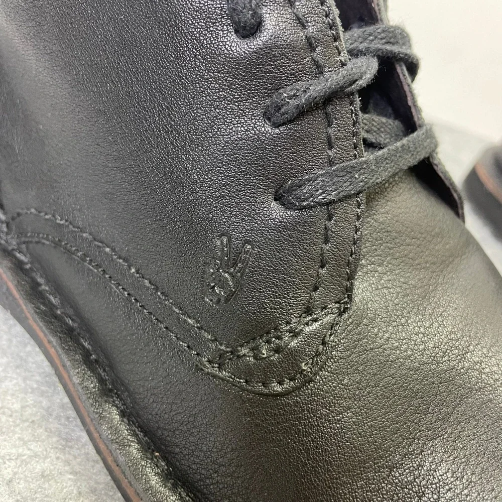 John Varvatos USA Mens 9M Black Leather Chukka Desert Boots F505L4B